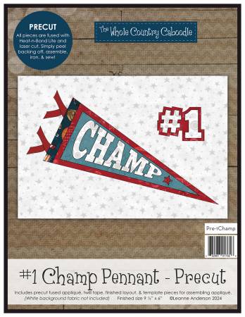 #1 Champ Pennant Precut Fused Applique Pack