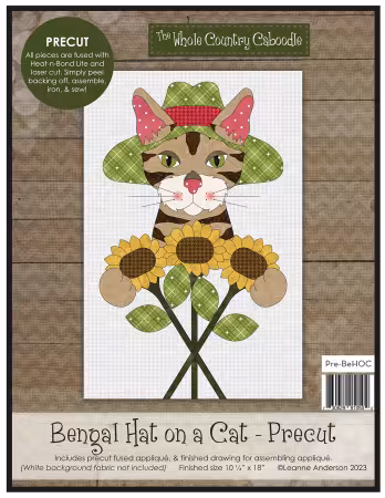 Bengal Hat on a Cat Precut Fused Applique Pack