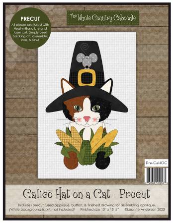 Calico Hat on a Cat Precut Fused Applique Pack