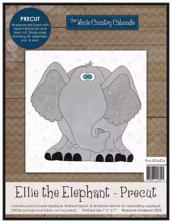 Ellie the Elephant Precut Fused Applique Pack
