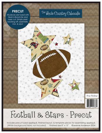 Football & Stars Precut Fused Applique Pack