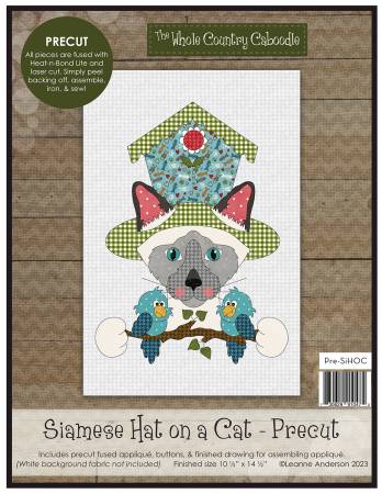 Siamese Hat on a Cat Precut Fused Applique Pack