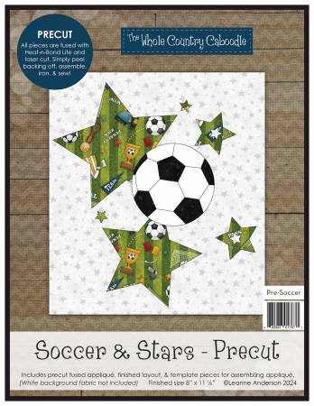 Soccer & Stars Precut Fused Applique Pack