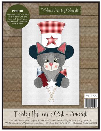 Tabby Hat on a Cat Precut Fused Applique Pack
