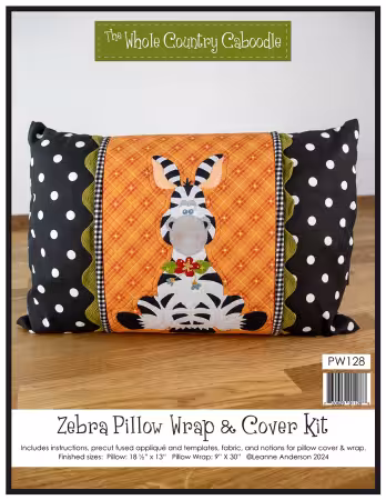 Zebra Pillow Wrap & Cover Kit