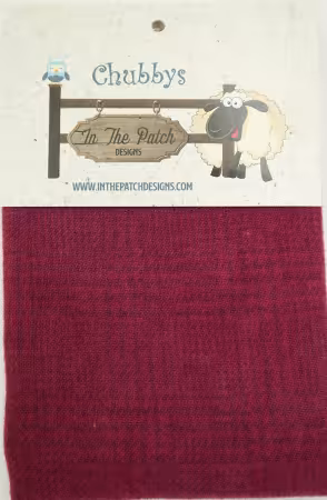 Cranberry Wool Chubbys 16in Square On Plaid