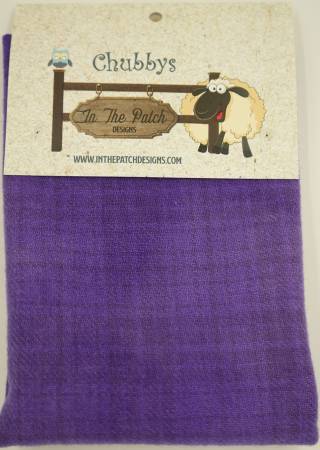 Lavender Wool Chubbys 16in Square On Plaid