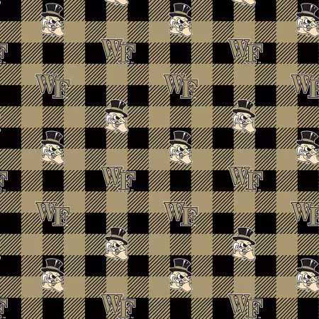 NCAA-Wake Forest Demon Deacons Buffalo Plaid Fleece