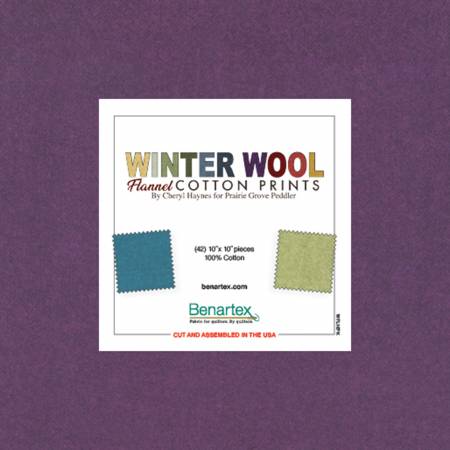 10in Squares Winter Wool Flannel, 42pcs/bundle