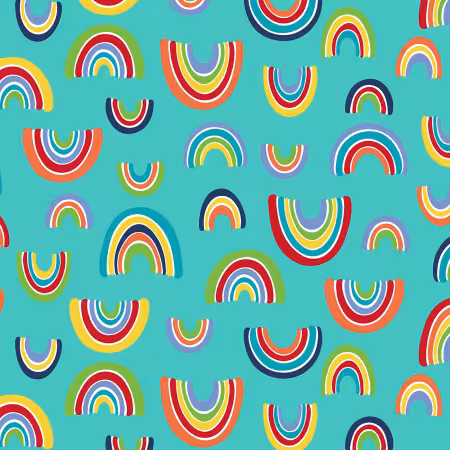 Turquoise Over The Rainbow Fleece