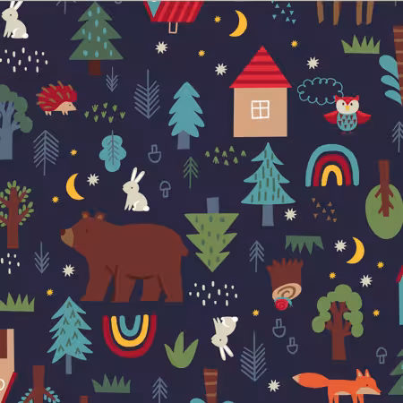 Night In The Woods Anti-Pill Winter Fleece Print