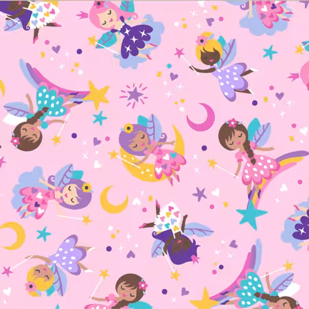 Pink Fairy Dust Anti-Pill Winter Fleece Print