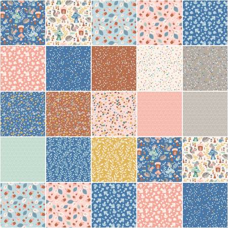 10in Squares Woodland Hideaway, 42pcs, 3 bundles/pack