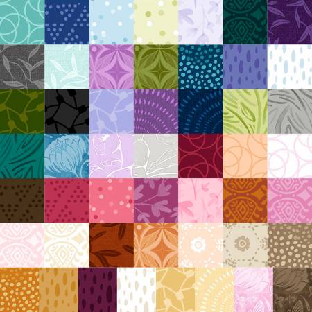 2.5in Strips Whimsy 2, 50pcs, 1 of each color
