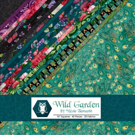 10in Square Wild Garden, 42pcs, 4 bundles/pack