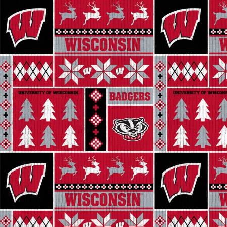 NCAA Wisconsin Ugly Sweater Fleece