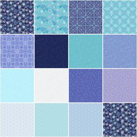 10in Squares Winter Jewels, 42pcs/bundle