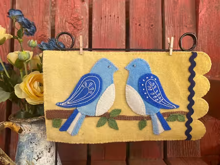 Bluebirds Mug Rug Kit
