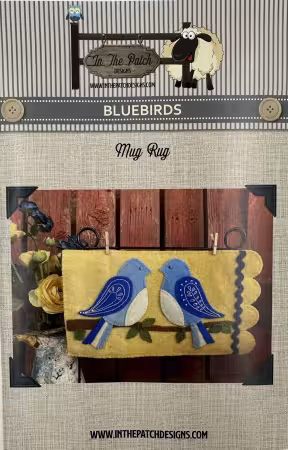 Bluebirds Mug Rug Pattern