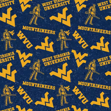NCAA-West Virginia Mountaineers Tone on Tone Cotton