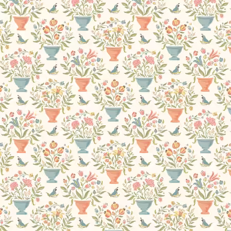 Cream Flower Pots