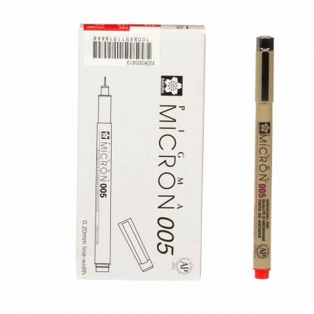 Pigma Micron Pen Red .20mm Size 005