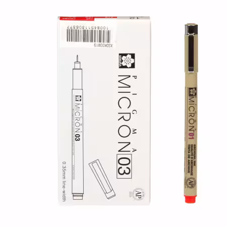 Pigma Micron Pen Red .35mm Size 03