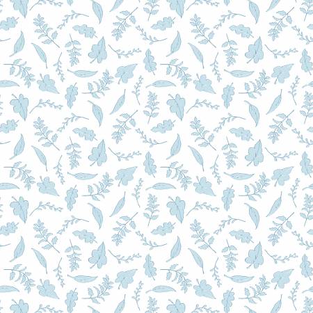 Light Denim Leaves