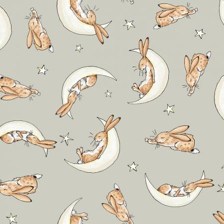 Light Taupe Flannel Sleepy Hares