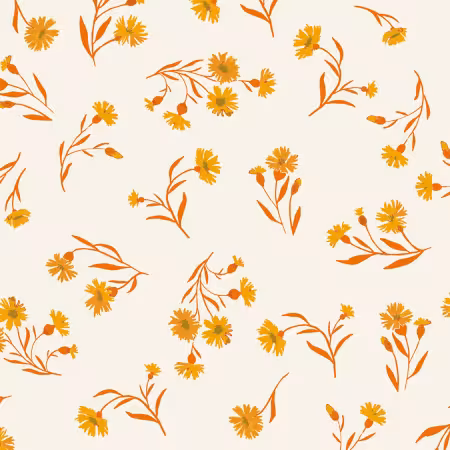 Cream Digital Daisies