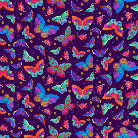 Dark Purple Digital Flutterbyes