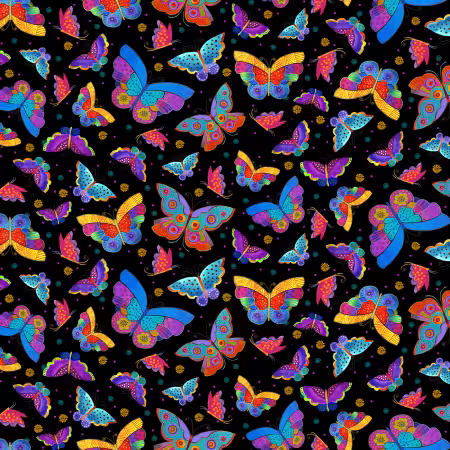 Black Digital Flutterbyes