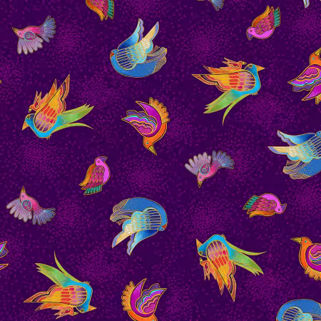 Dark Purple Digital Birds