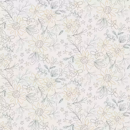 Light Cream Honeybee Digital Linework