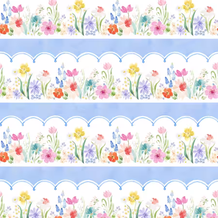 Light Denim Digital Pictorial Stripe