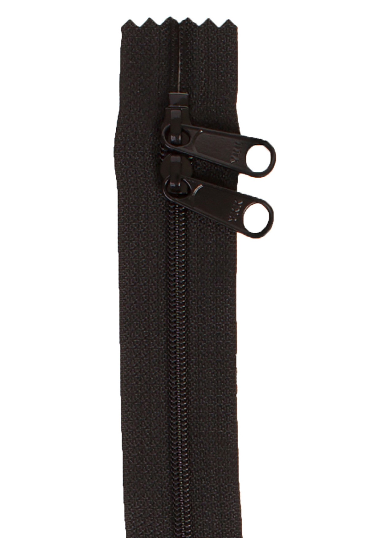 YKK #4.5 Nylon Coil Long Pull Bag Zipper Sliders - 2/Pack - Black (580)